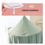 LINONI Baby Baldachin 240 cm Höhe – Chiffon Moskitonetz für sicheren Schlaf & Spielbereich – Bild 9