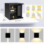 GHB 7W LED Wandleuchte Schwarz – Warmweiss IP65 mit verstellbarem Abstrahlwinkel – Bild 2