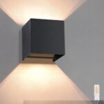 Homefire LED Wandleuchte IP65 Schwarz – Up/Down Aussenleuchte mit verstellbarem Strahl