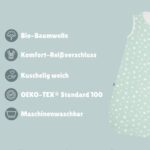 emma & noah Baby Schlafsack 2.5 TOG – Bio-Baumwolle, OEKO-TEX zertifiziert, 70 cm – Bild 3