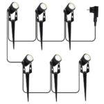 4yourgarden LED Gartenstrahler Set 6er – Wetterfeste Gartenbeleuchtung 12V mit Erdspissen