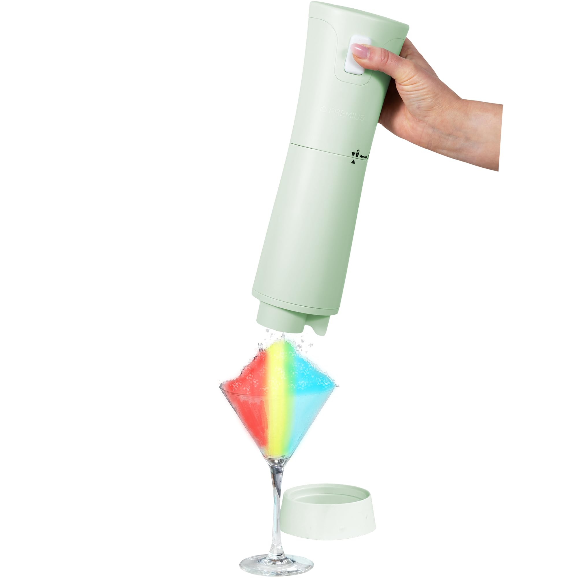PREMIUS Kabellose Rasureiismaschine – 40 Schneekegel pro Ladung, wiederaufladbar, inkl. Rezeptbuch
