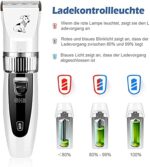 GHB Hundeschermaschine kabellos mit 6 Aufsätzen & 2 Akkus – Tierhaarschneider für Hunde & Katzen – Bild 6