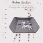 MUPAI Baby Wickelkombi – Klappbare Wickelkommode mit Sicherheitsgurt & Ablagefächern – Bild 5