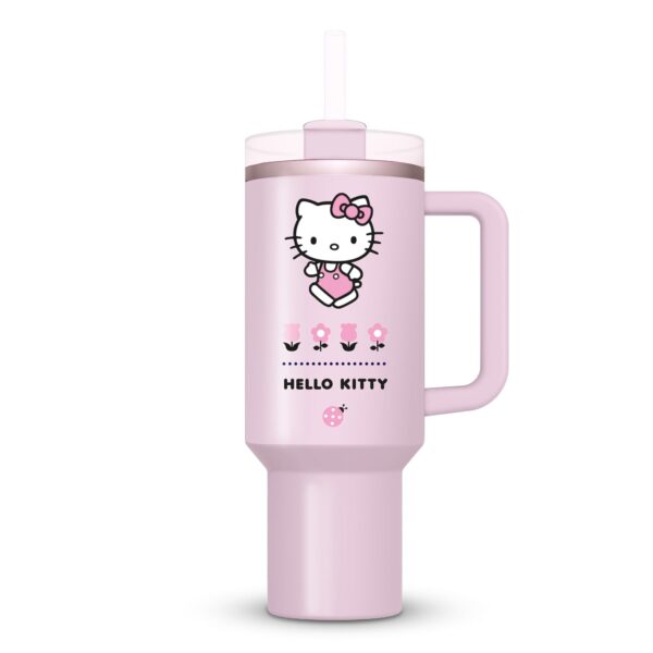 Pyramid International Hello Kitty Trinkflasche 1180 ml mit Strohhalm – Praktische Alltags-Wasserflasche