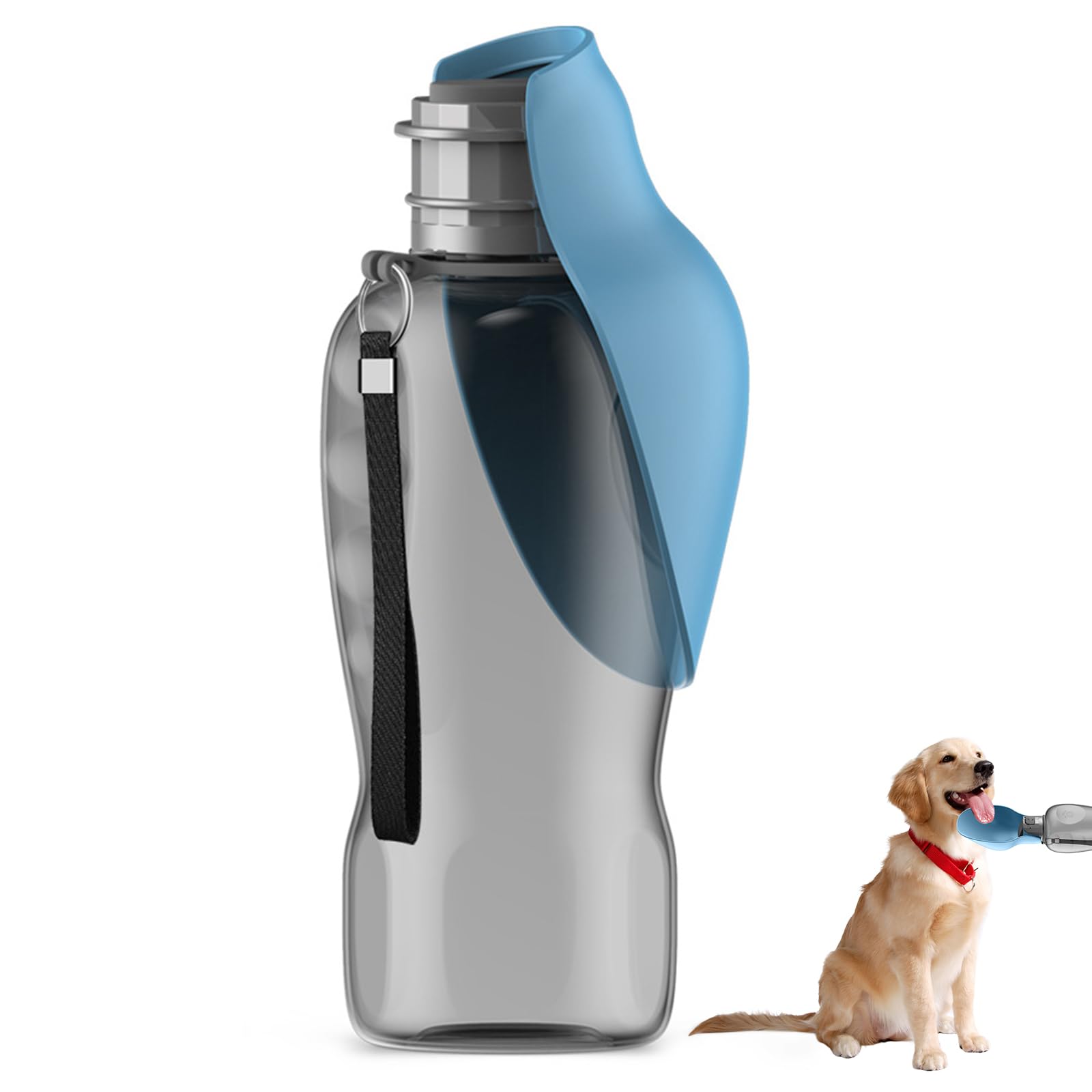 PIWOSGOL 800ml Hundetrinkflasche – Auslaufsicher & Wassersparend für Unterwegs