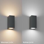 Klighten 4er-Set GU10 Wandleuchte Anthrazit – IP65 Aussenleuchte für Innen & Aussen – Bild 2