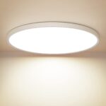 OUILA LED Deckenleuchte Ø30cm 24W 2400lm – Flache Badlampe IP44 Wasserdicht