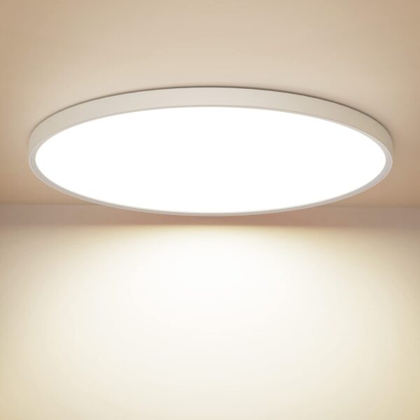 OUILA LED Deckenleuchte Ø30cm 24W 2400lm – Flache Badlampe IP44 Wasserdicht
