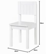 roba Kinderstuhl mit Lehne – Cremeweiß lackiert, 59x29x29 cm für Kinder 2-10 Jahre – Bild 8