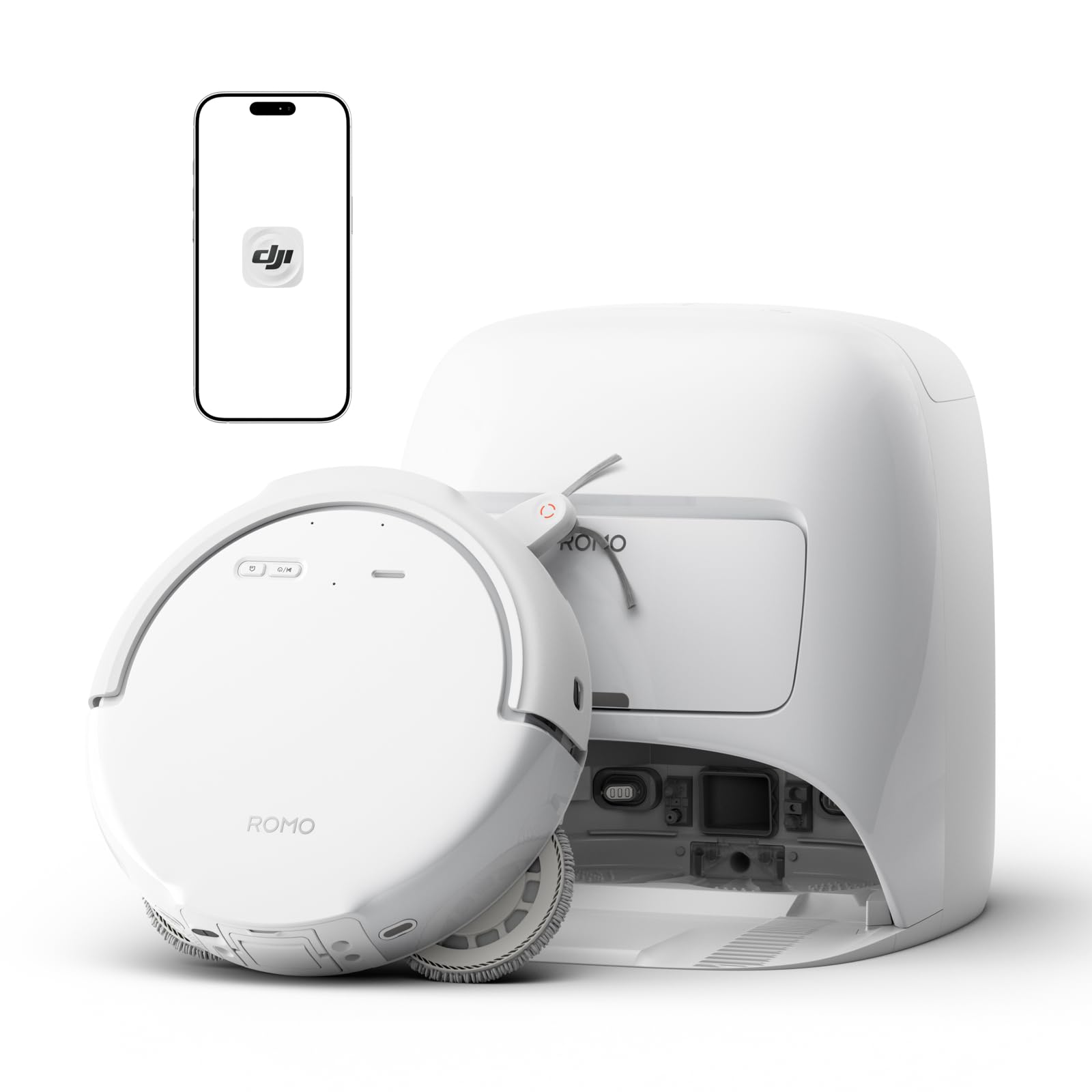DJI ROMO S Saugroboter mit Wischfunktion – 25.000 Pa Saugkraft & Drohnen-Navigation