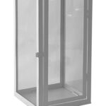 XXL Gartenlaterne Mojawo 54cm Weiss – Windlicht aus Metall & Glas für Innen & Aussen – Bild 5