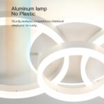Amdelne Deckenleuchte 65cm dimmbar mit Fernbedienung – 3-Ring LED Design für Wohnzimmer – Bild 6