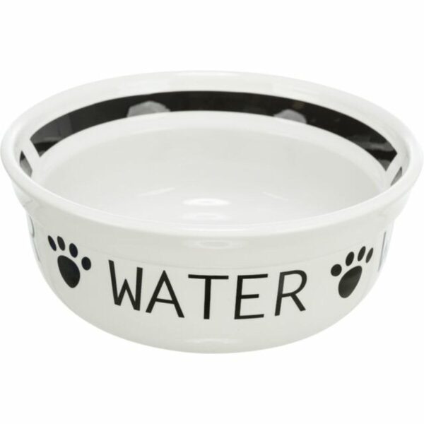 TRIXIE Keramik Napf Water 1,6 l – Hochwertiger Trinknapf für Hunde & Katzen