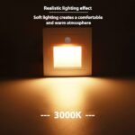 Lam(MS)pen LED Treppenlicht mit Bewegungsmelder 3000K 1.5W 4er-Set – Warmweiss Wandeinbauleuchte für Innen – Bild 3