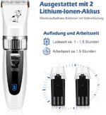 GHB Hundeschermaschine kabellos mit 6 Aufsätzen & 2 Akkus – Tierhaarschneider für Hunde & Katzen – Bild 4