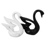Airshi Schwanenfigur 2er Set – Elegante Keramik-Dekoration für jeden Raum