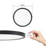 muyuua LED Deckenlampe Ø22cm 15W – Warmweiss IP44 für Bad, Küche & Flur – Bild 5