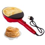 BEHOME Elektrische Crêpes-Pfanne 20 cm mit Antihaftbeschichtung – 800 W für perfekte Crêpes
