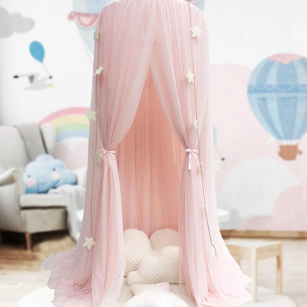 OldPAPA Kinder Betthimmel 240 cm Rosa – Premium Moskitonetz Baldachin für Babybett