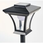 GERMANIA Solar-Gartenlaterne 120 cm – Warmweisses LED-Orientierungslicht im Straßenlaternen-Design – Bild 2