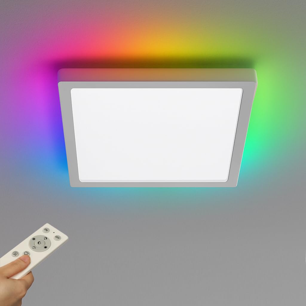Epochglo LED Deckenlampe RGB 30 cm – Dimmbar mit Fernbedienung für Wohn- & Schlafzimmer