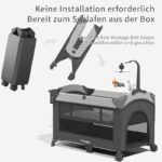 Trimigo 4-in-1 Reisebett & Beistellbett – Höhenverstellbar, faltbar & platzsparend für Babys 0–3 Jahre – Bild 7