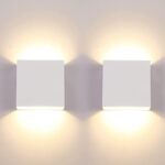 CHEVVY 2er Set LED Wandleuchte 7W 3000K – Moderne Innen- & Aussenwandlampe Aluminium