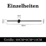 ZMH LED Wandlampe 60cm Schwarz – 3000K Warmweiss Up-Down Flurlampe für Innen – Bild 5