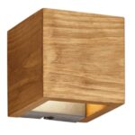 Trio Leuchten LED Wandleuchte Brad – Dimmbar mit Holz & Nickel Design