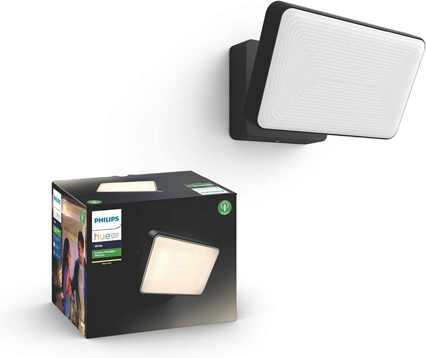 Philips Hue White Welcome Outdoor Flutlicht – Smarte Aussenbeleuchtung mit App-Steuerung