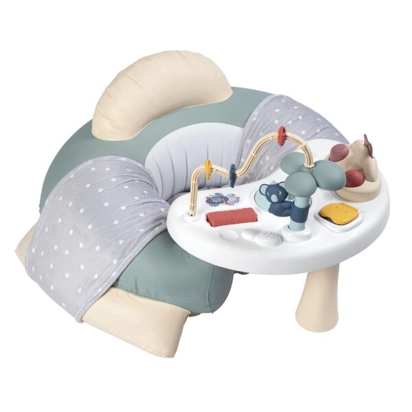 Smoby Little Babysitz mit Activity-Tisch – Aufblasbarer Rundsitz für Babys ab 6 Monaten