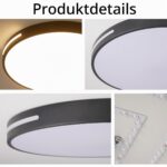 Style home 96W LED Deckenleuchte Ø50cm – Dimmbar mit Fernbedienung, 3000-6500K – Bild 5