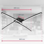 B.K.Licht LED Deckenlampe 20W 2200 Lumen – Warmweiss Spotbalken schwenkbar – Bild 7