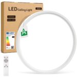 Forepin LED Deckenleuchte 30cm, 12W, 2600lm, dimmbar mit Fernbedienung – IP54 Wasserfest