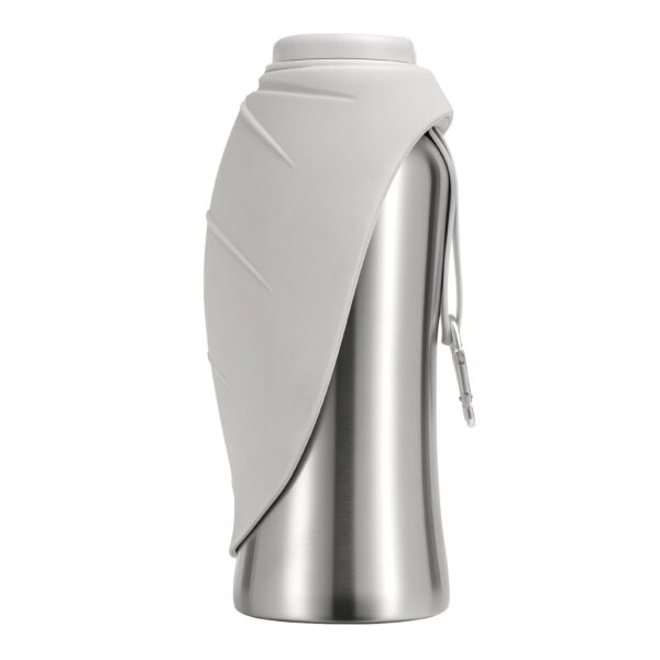 Youyijia 800ml Hunde Trinkflasche Edelstahl – Auslaufsicher mit Faltbarem Napf