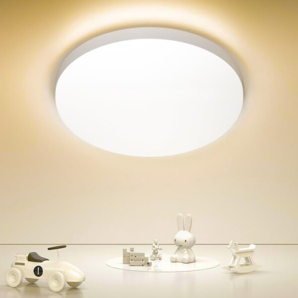 MGEELED LED Deckenleuchte 36W 4300LM 3000K – Energiesparend für Badezimmer & Wohnräume Ø23cm
