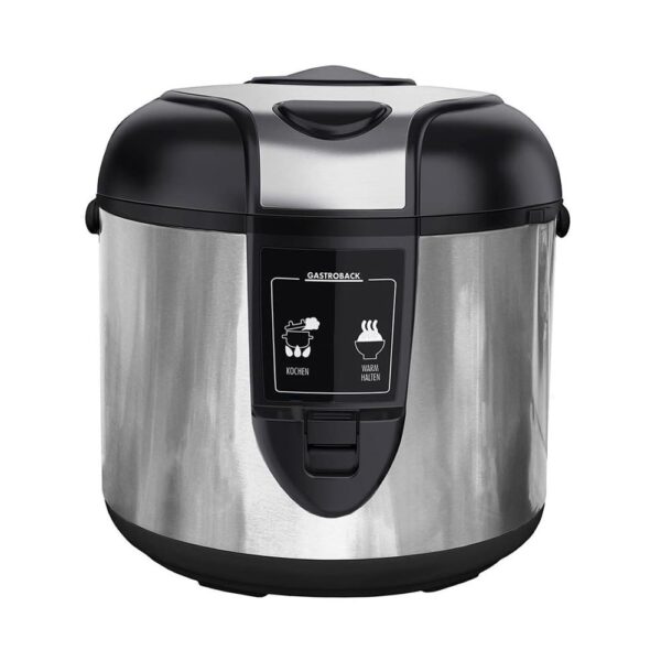 GASTROBACK Profi Reiskocher 3L – Automatisch mit Dampfgareinsatz & Warmhaltefunktion