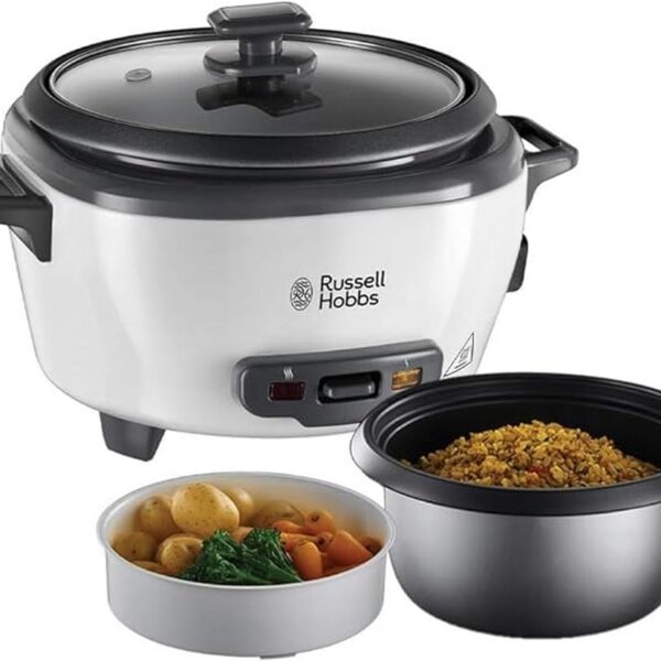 Russell Hobbs Reiskocher 0,8l mit Dampfgarer – Warmhaltefunktion für perfekte Ergebnisse