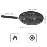 Tomotato Eierbratpfanne 24,5 cm mit 4-Becher Design – Antihaft Spiegeleipfanne für Gas- & Elektrokochfeld – Bild 2