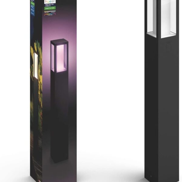 Philips Hue White & Color Ambiance Impress Wegeleuchte – 16 Mio. Farben, smarte Gartenbeleuchtung