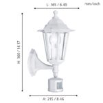 EGLO Laterna 5 Aussen-Wandlampe mit Bewegungsmelder – Vintage Sensor-Wandleuchte Weiss – Bild 7