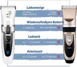 GHB Hundeschermaschine kabellos mit 6 Aufsätzen & 2 Akkus – Tierhaarschneider für Hunde & Katzen – Bild 3