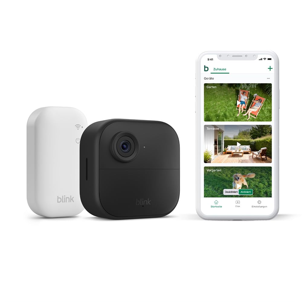 Blink Outdoor 4 Kabellose Sicherheitskamera – 1080p HD mit 2 Jahren Batterielaufzeit & Alexa