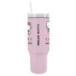 Pyramid International Hello Kitty Trinkflasche 1180 ml mit Strohhalm – Praktische Alltags-Wasserflasche – Bild 4