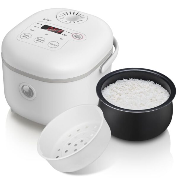 Bear Reiskocher 3,5 Tassen mit Dampfgarer – Multifunktionaler 350W Mini Reiskocher für 2–4 Personen