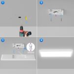 58x20 cm Dimmbare LED Deckenlampe mit Fernbedienung – 24W Rechteckige Panel für Wohn- & Badezimmer – Bild 9