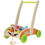 Eichhorn Spiel- und Lauflernwagen mit 35 Bausteinen – Holzspielzeug für erste Schritte