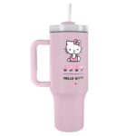 Pyramid International Hello Kitty Trinkflasche 1180 ml mit Strohhalm – Praktische Alltags-Wasserflasche – Bild 3