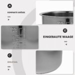HOLIDYOYO Reiskocher-Innentopf Edelstahl 5L mit Messskala – Ersatztopf für Reis & Suppen – Bild 6